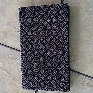 Vintage Embroidered Black Velvet Clutch